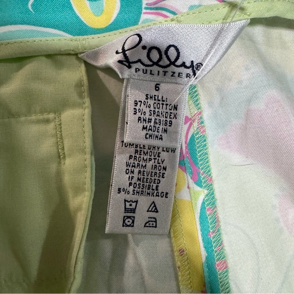 Lilly Pulitzer Peacock 🦚 Cotton Wide Leg Pant. Size 6 - Picture 6 of 11